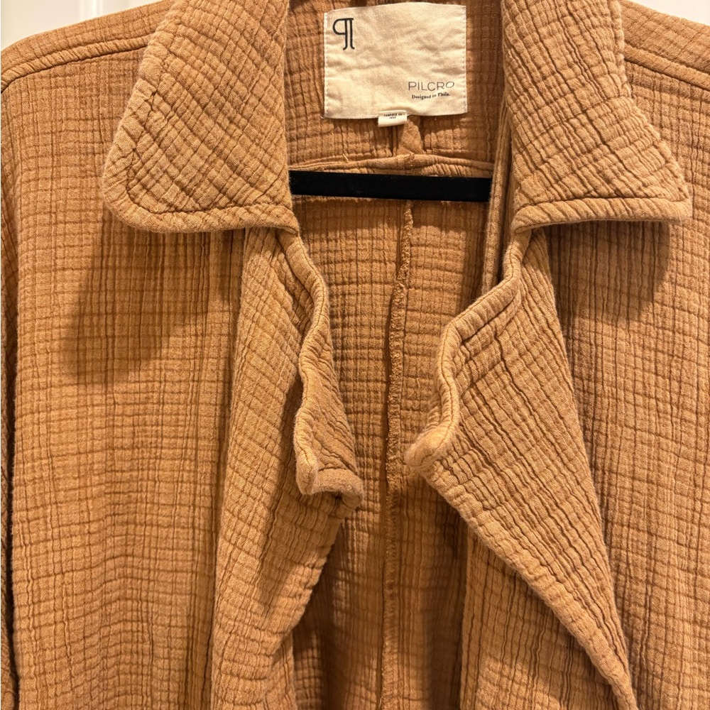 Pilcro Rust Brown Open-Front Jacket - image 7